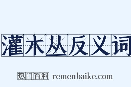 灌木丛反义词是什么意思的图片